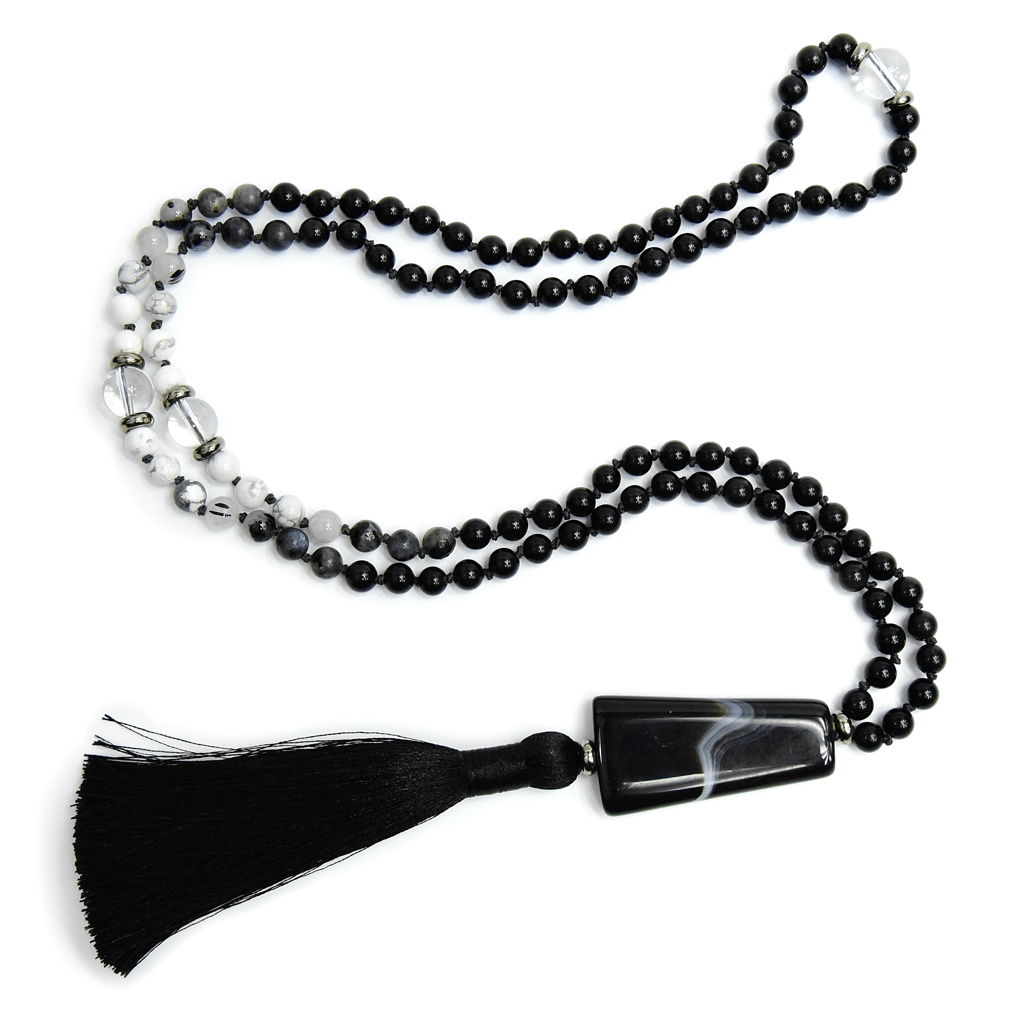 Light in the Darkness Meditation Mala – 108 Beads for Protection & Clarity