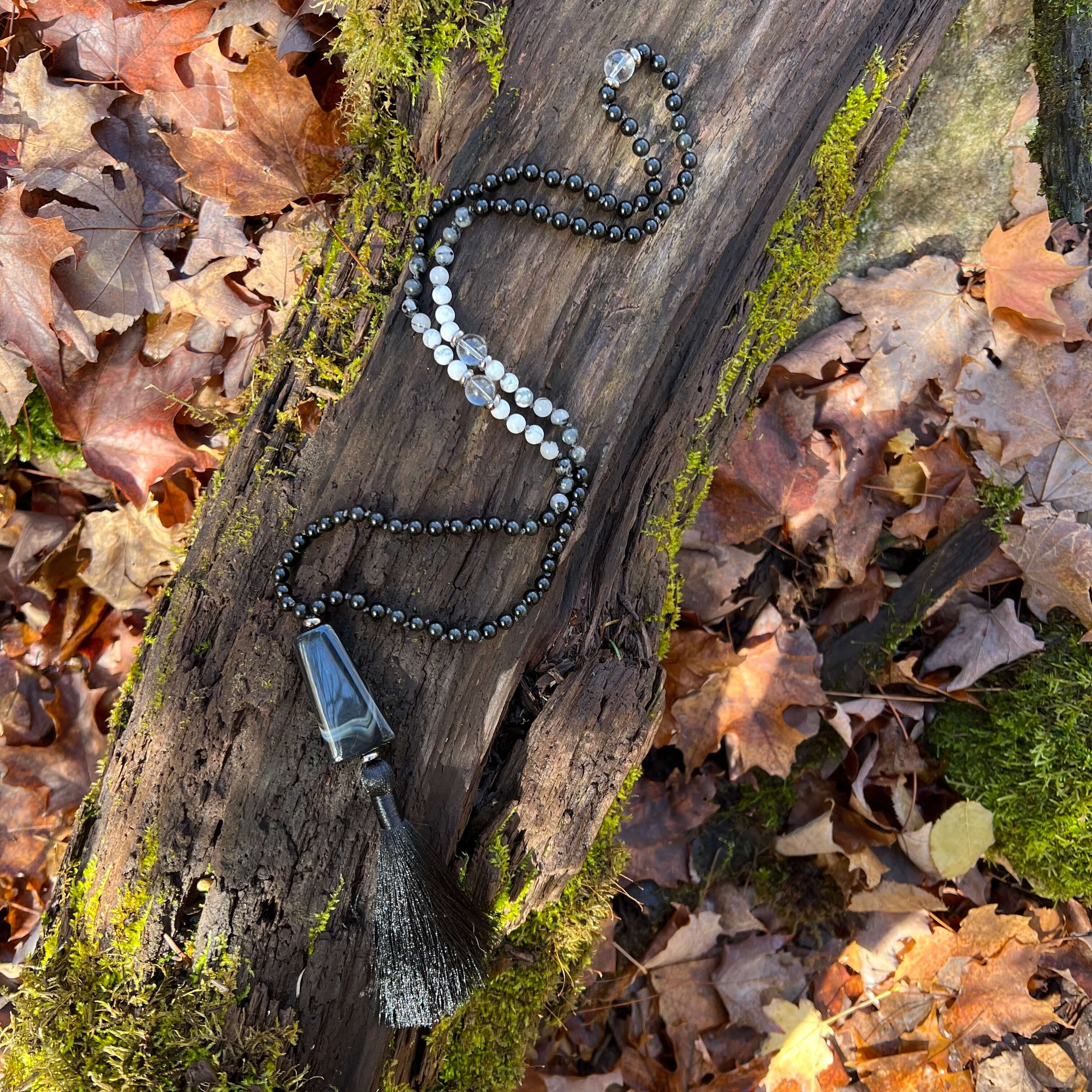 Light in the Darkness Meditation Mala – 108 Beads for Protection & Clarity