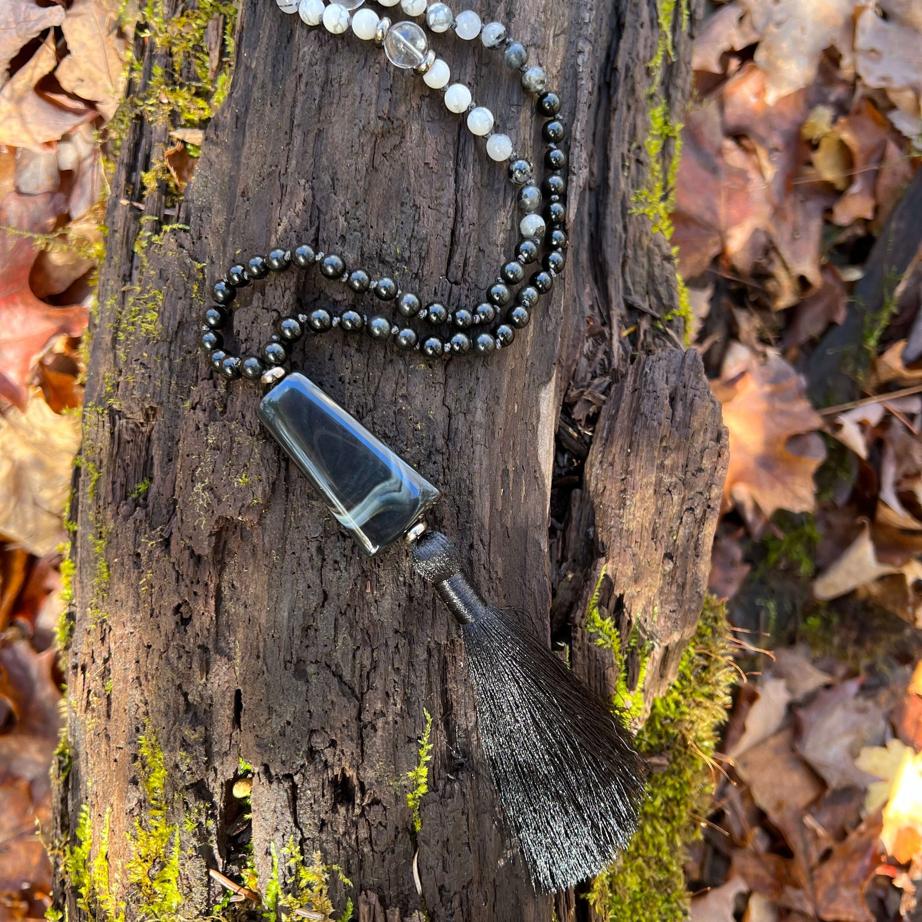 Light in the Darkness Meditation Mala – 108 Beads for Protection & Clarity