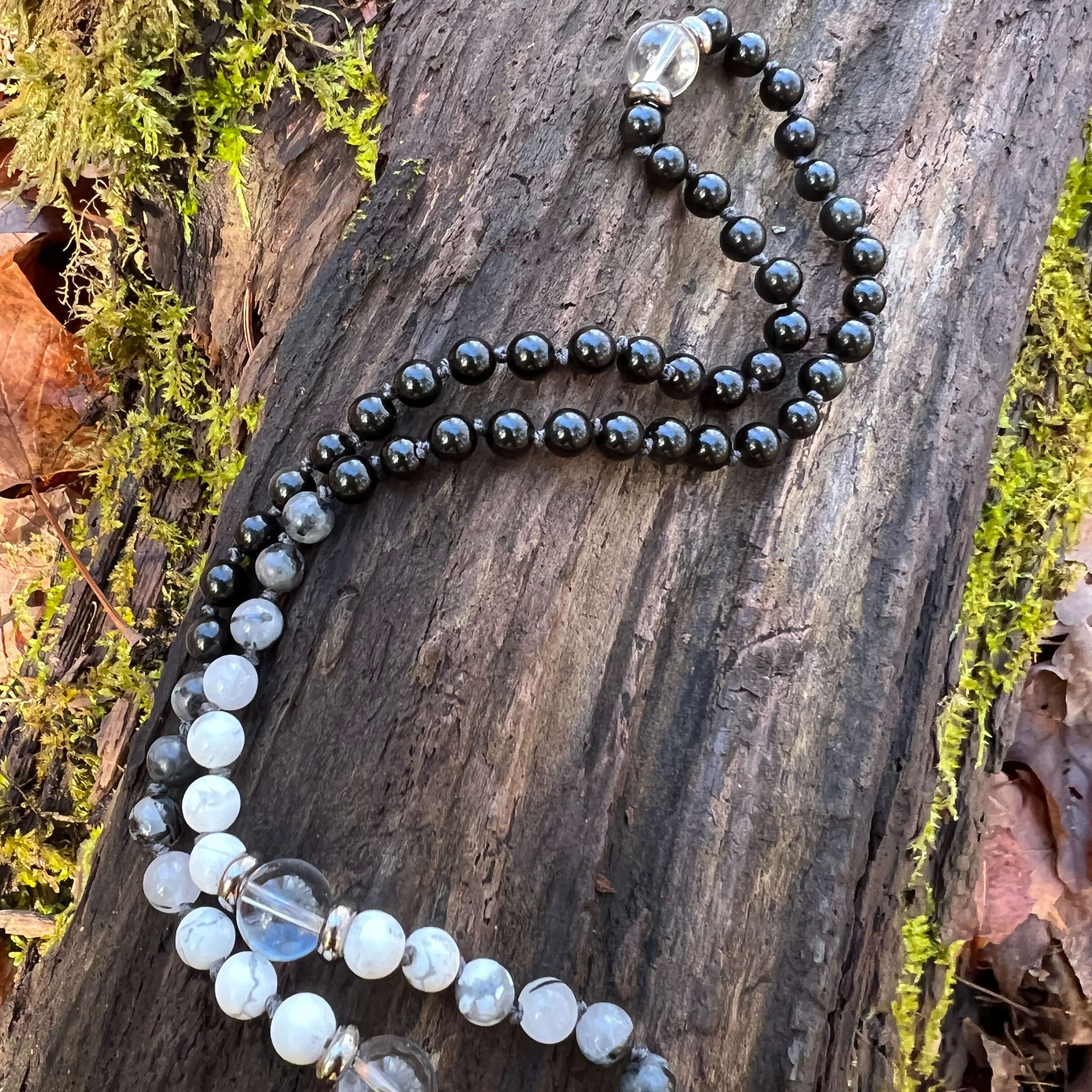 Light in the Darkness Meditation Mala – 108 Beads for Protection & Clarity