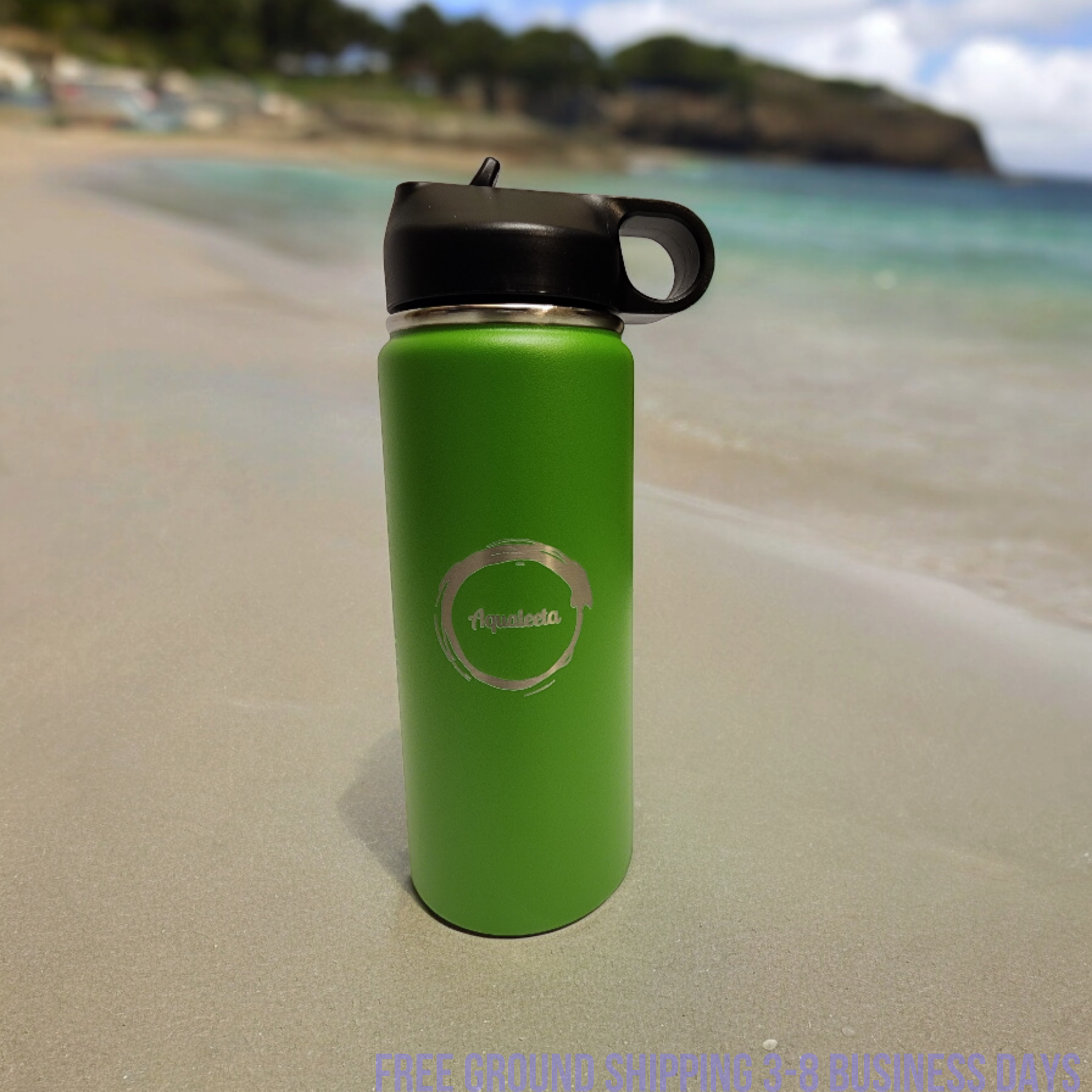 Aqualeeta 16oz insulated water bottle stainless steel. Ship from USA