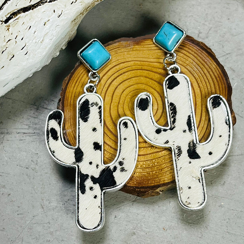 Turquoise Cactus Earrings - 5 Styles
